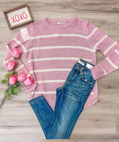 oversized pink sweater