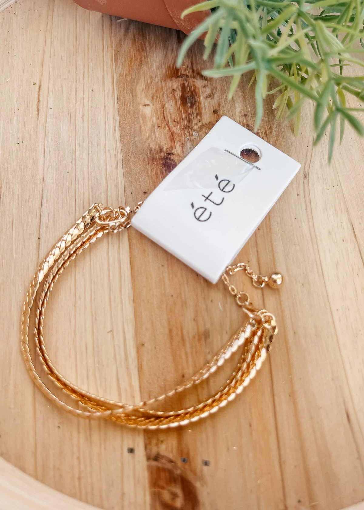 Three Layered Snake Chain Adjustable Bracelet