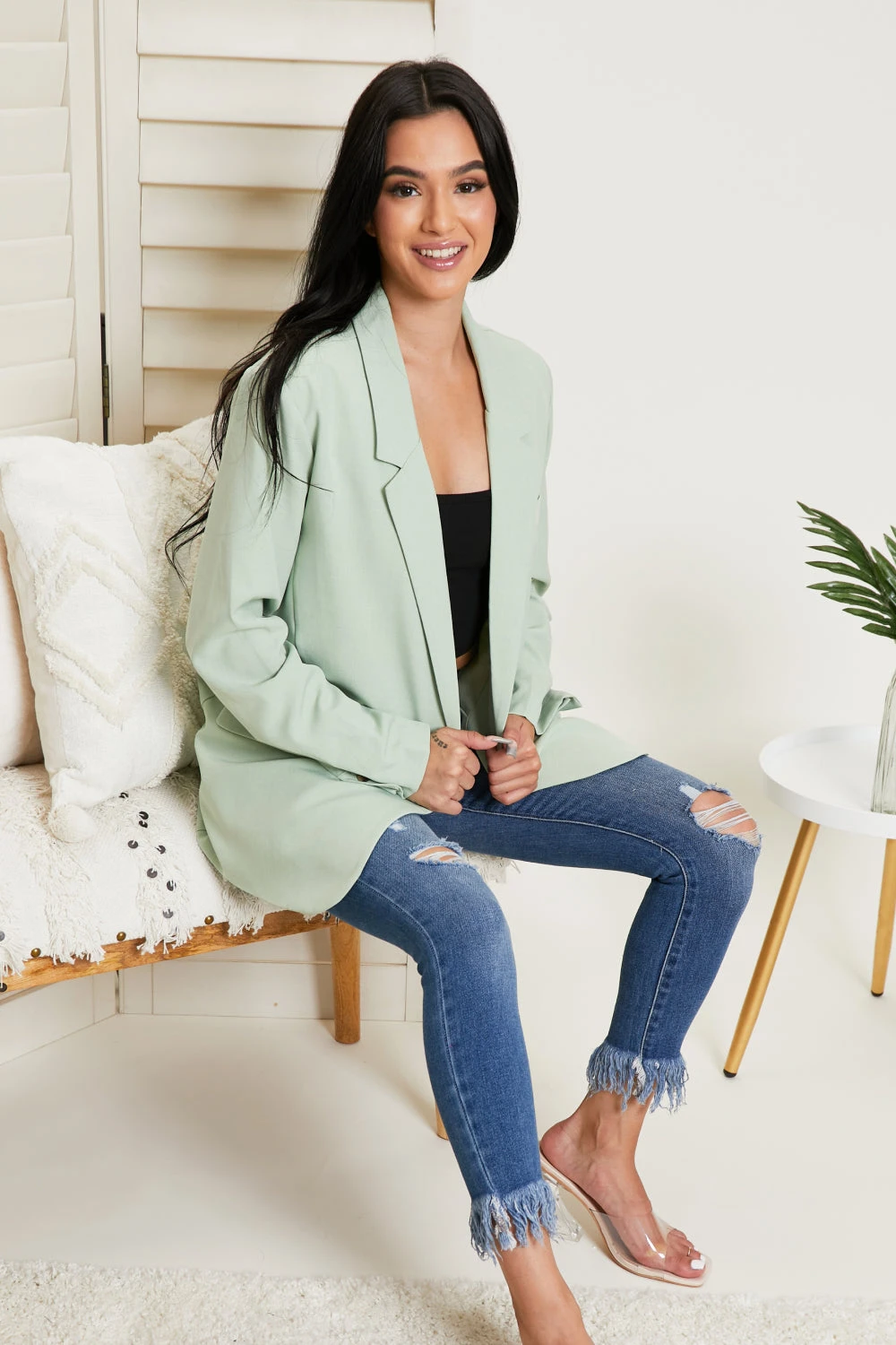 Self Made Mint Blazer
