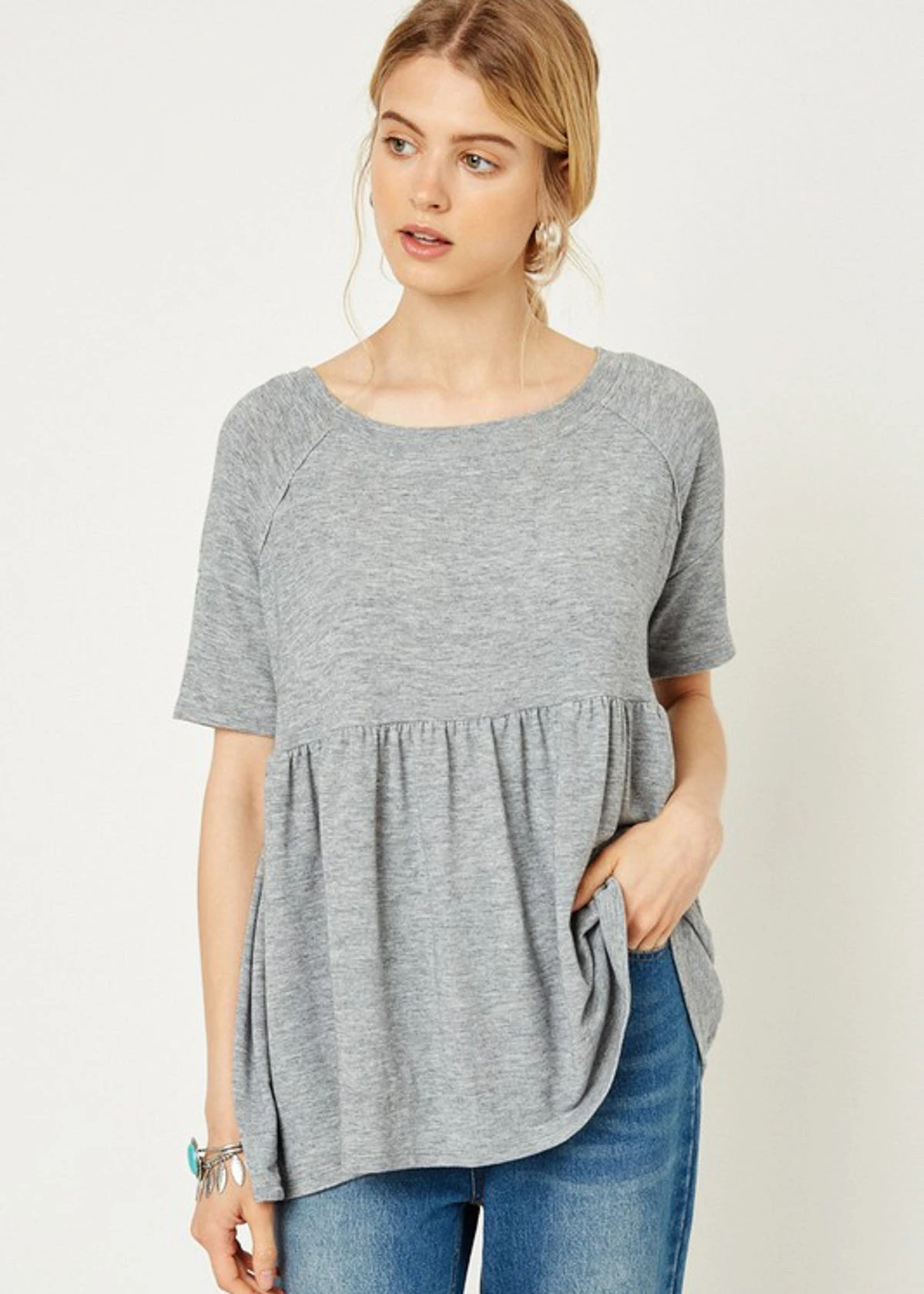 Heather Babydoll Top