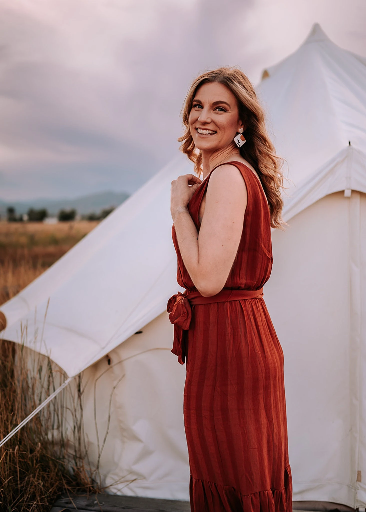 Copper Midi Dress