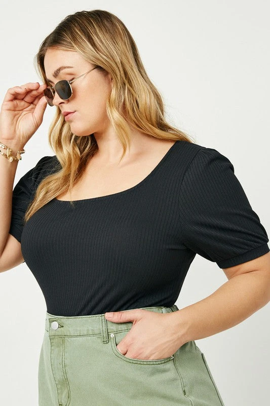 Losing Sleep Black Ribbed Bodysuit