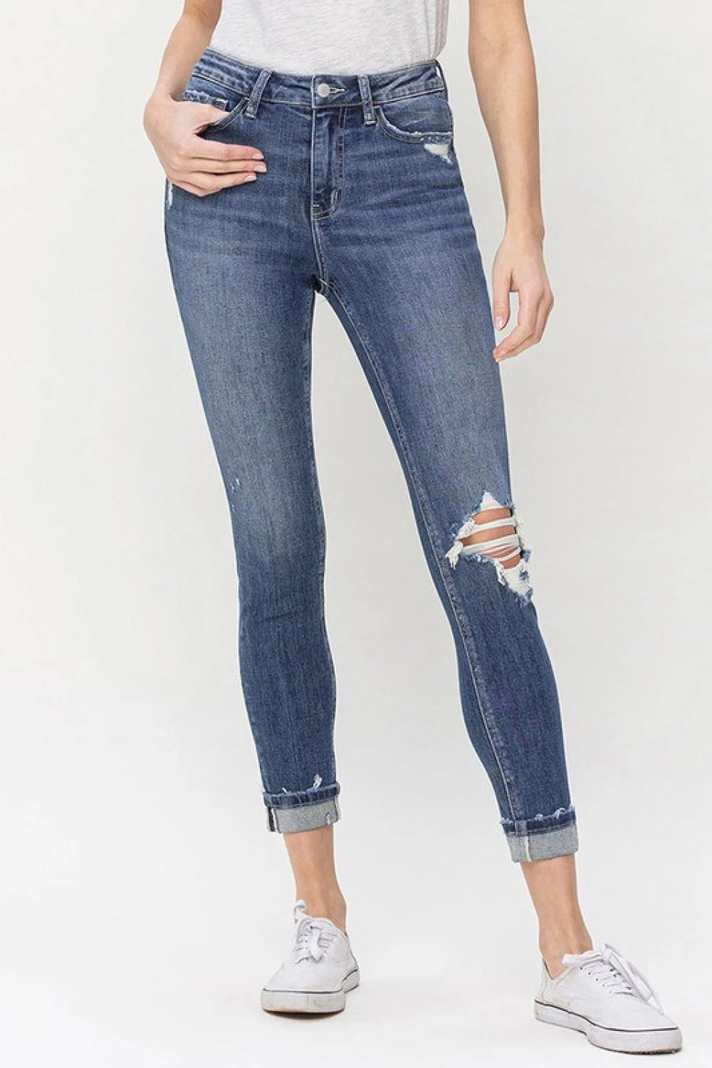 Vervet Teagan High Rise Cropped Skinny Jeans