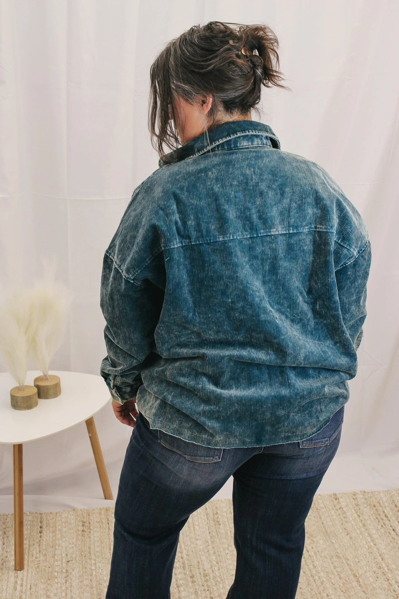 Teal Corduroy Shacket