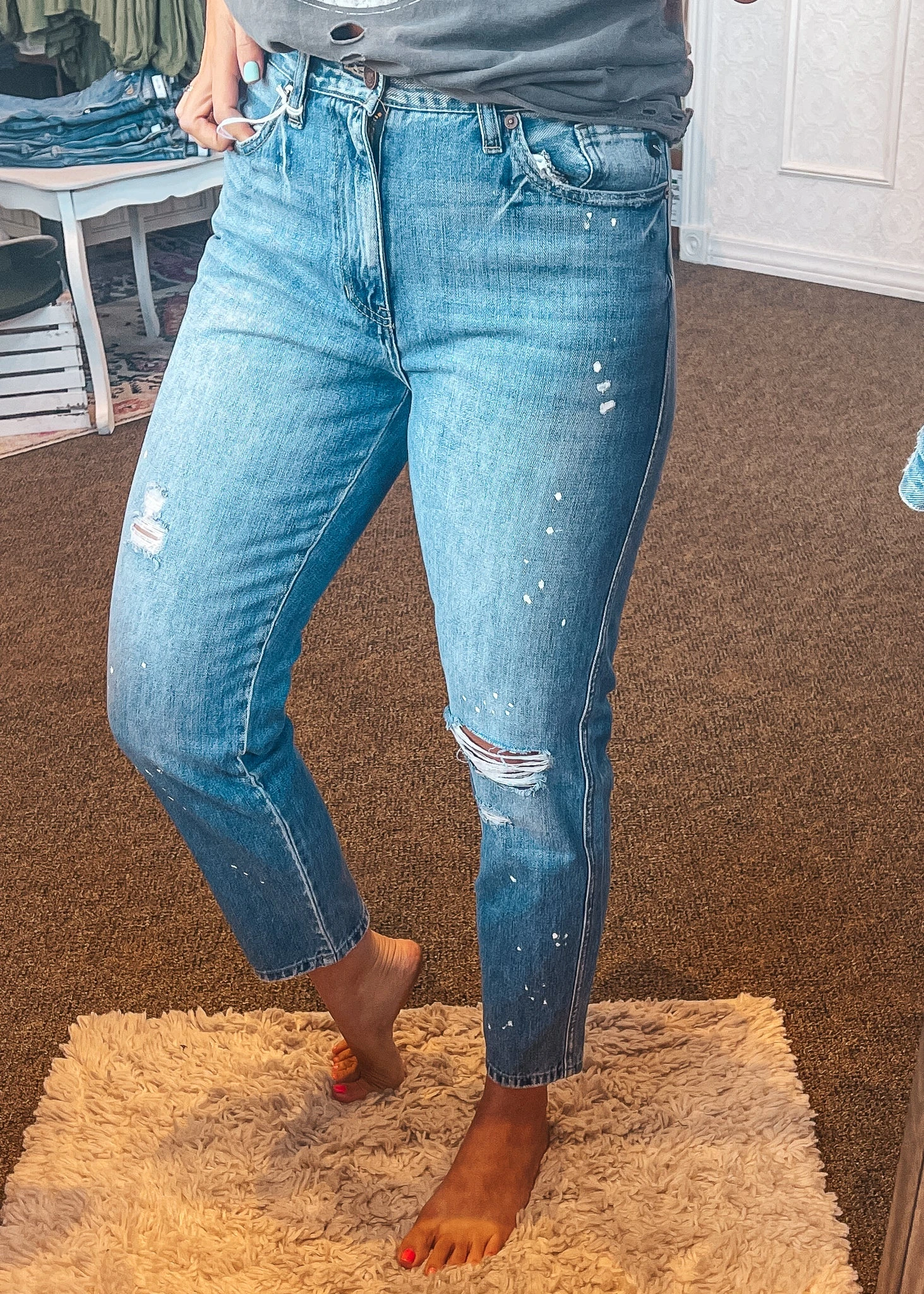 Painter High Waisted Mom Jean