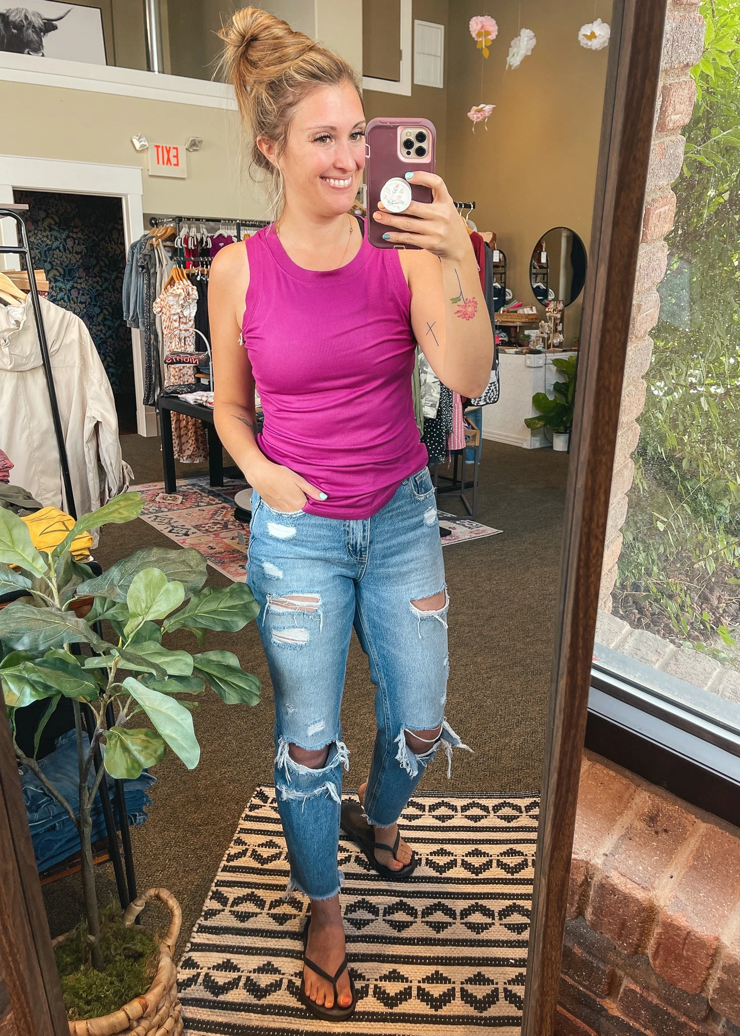 Ribbed womens tank top