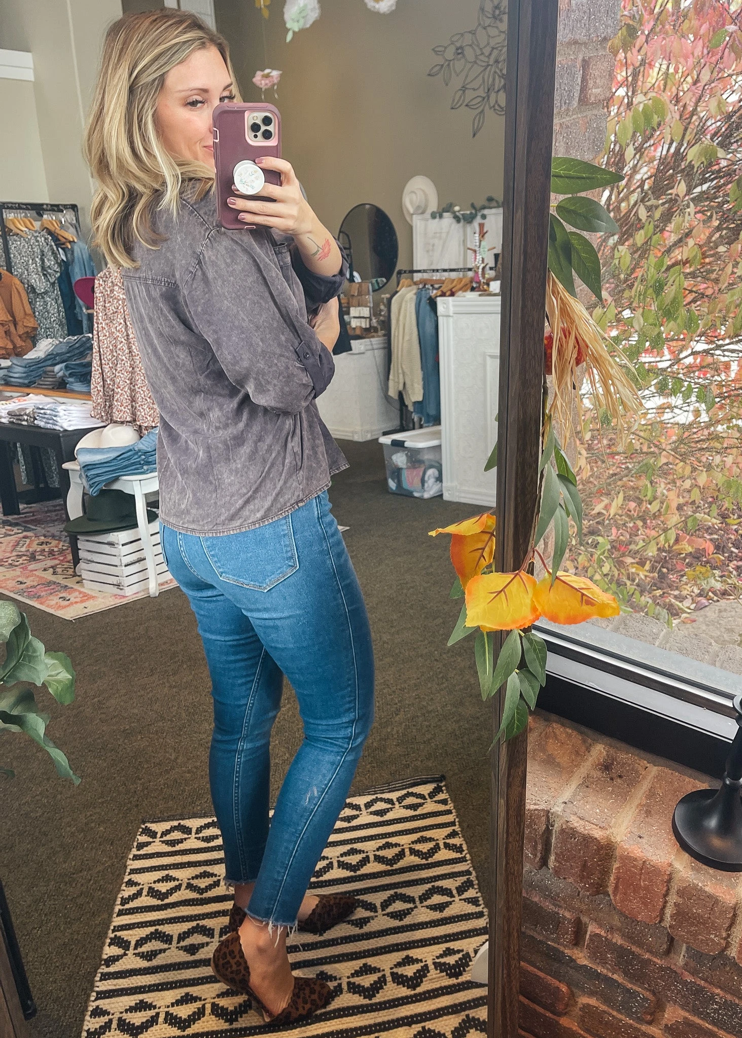 Charcoal Button Up Shirt