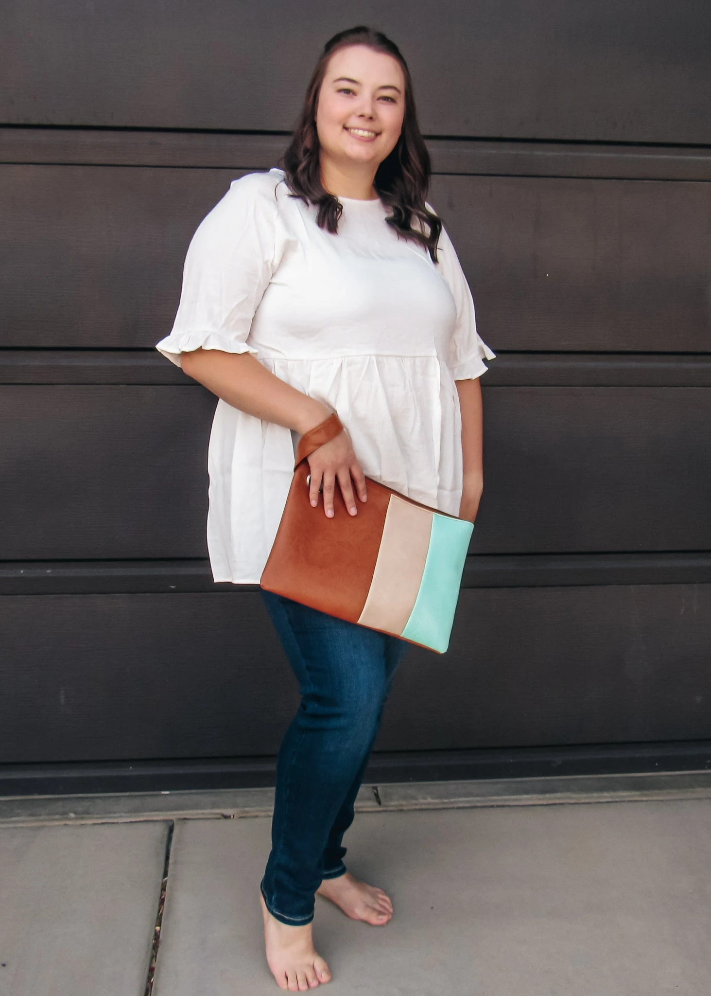 Isla Button Detail White Blouse