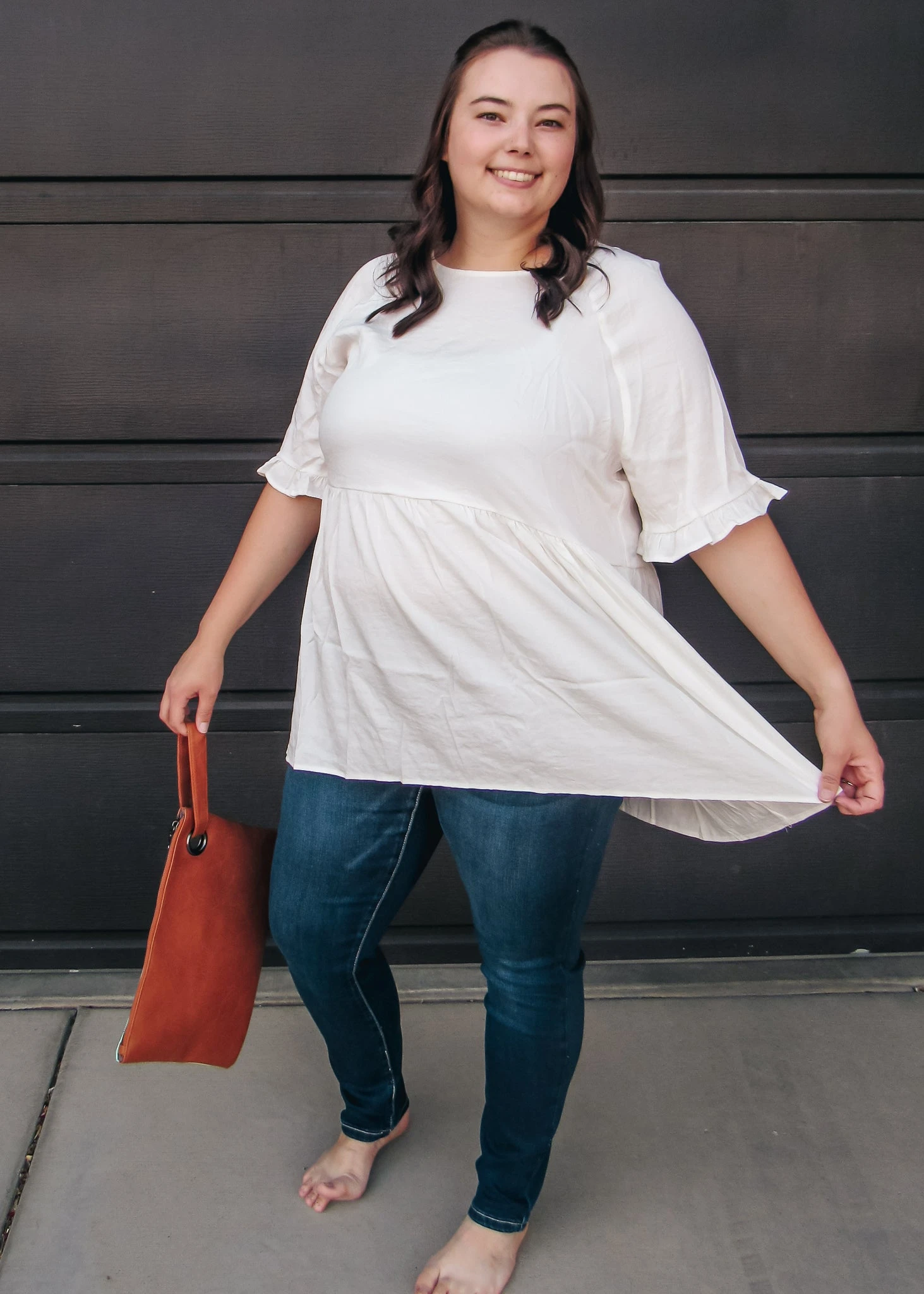 Isla Button Detail White Blouse
