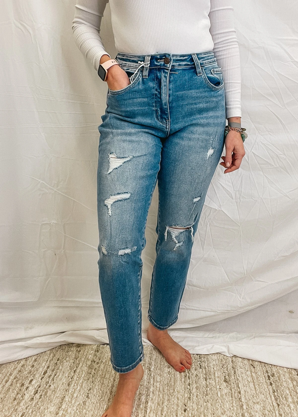 High rise mom jeans
