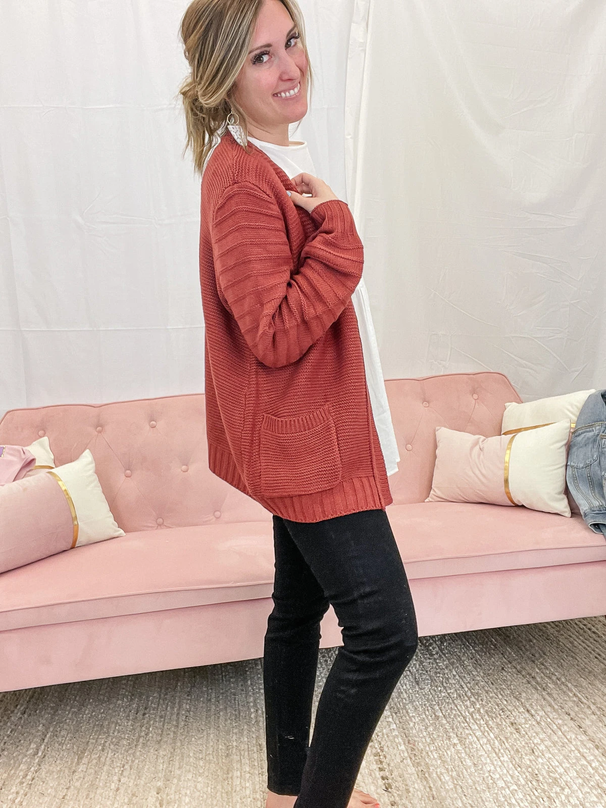 womens chunky knit cardigan