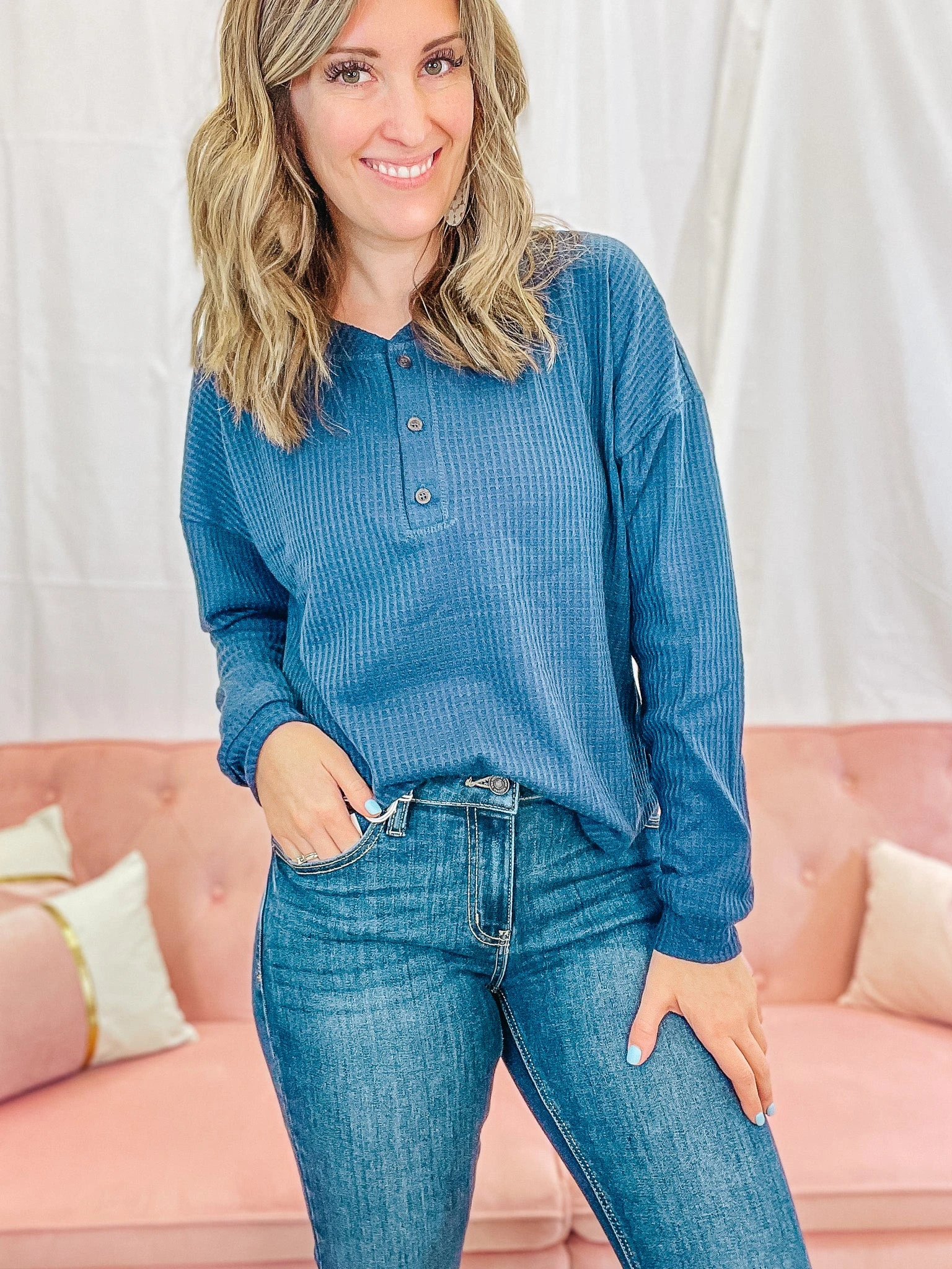 Waffle Knit Top (2 colors)