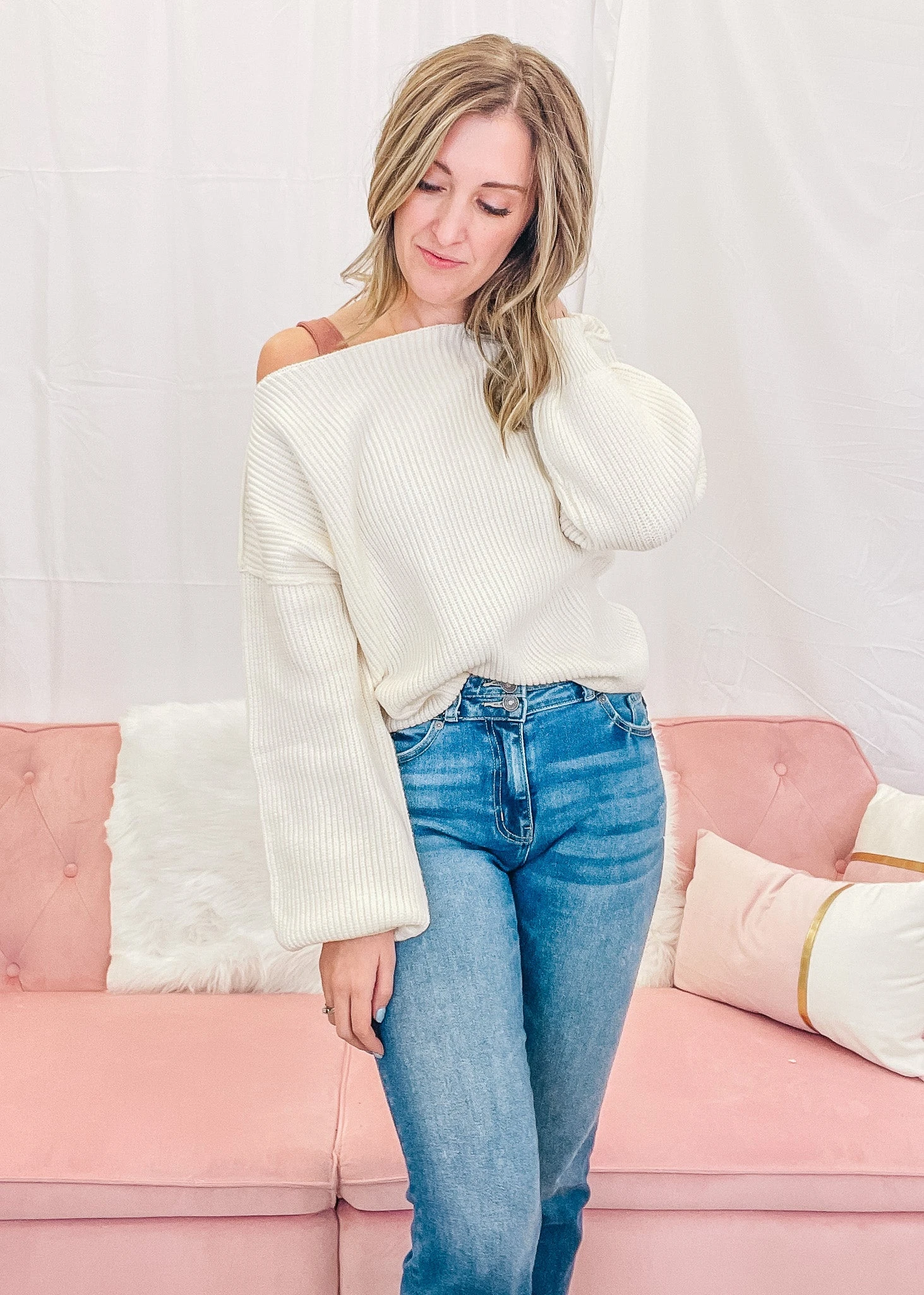 Boutique boatneck sweater