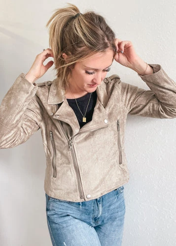 suede moto jacket