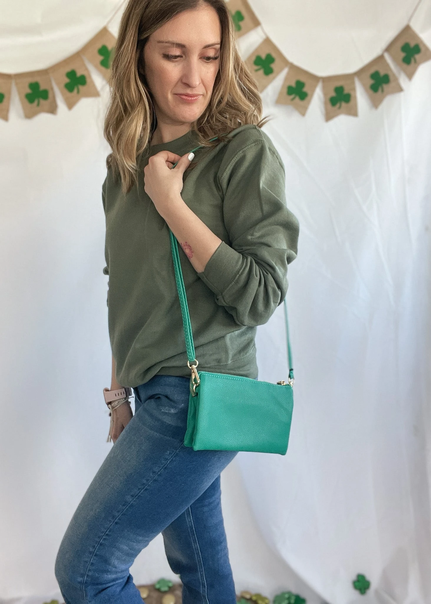 Riley Crossbody Purse - Shamrock Green