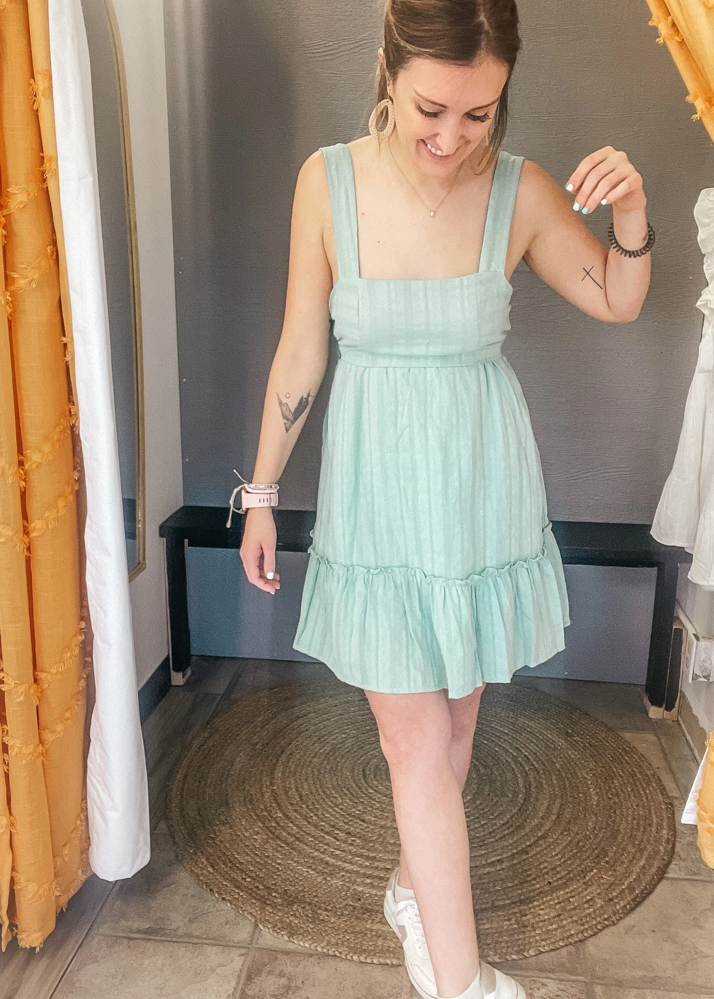 Izzy Sage Mini Dress
