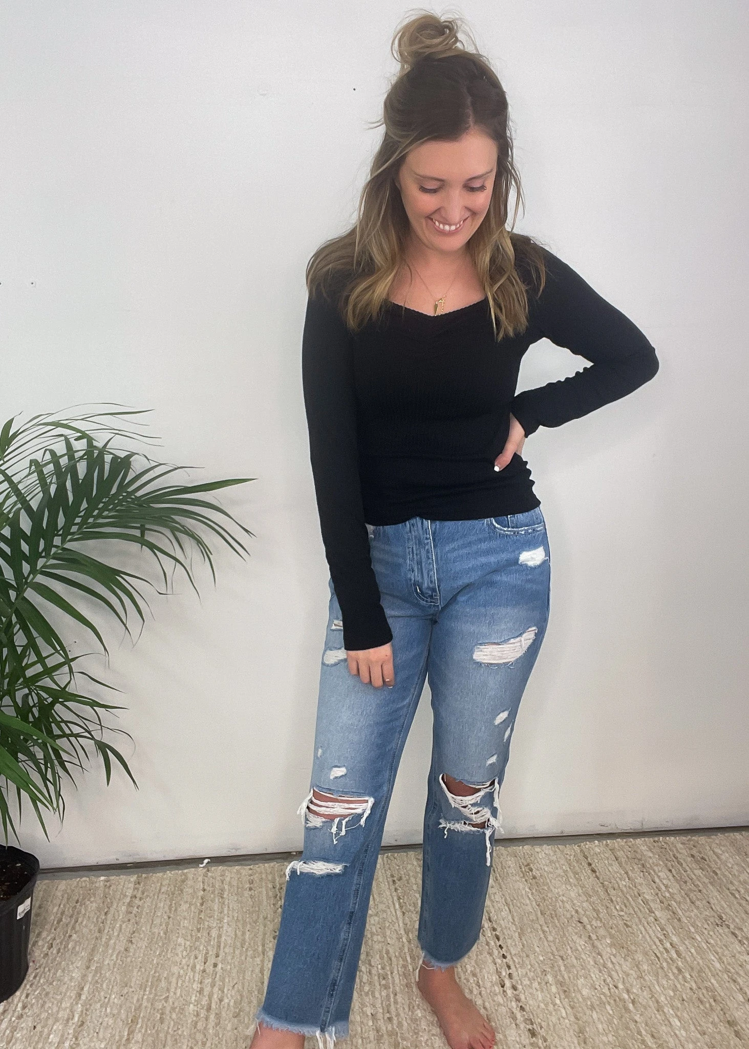 Sweetheart Ribbed Top