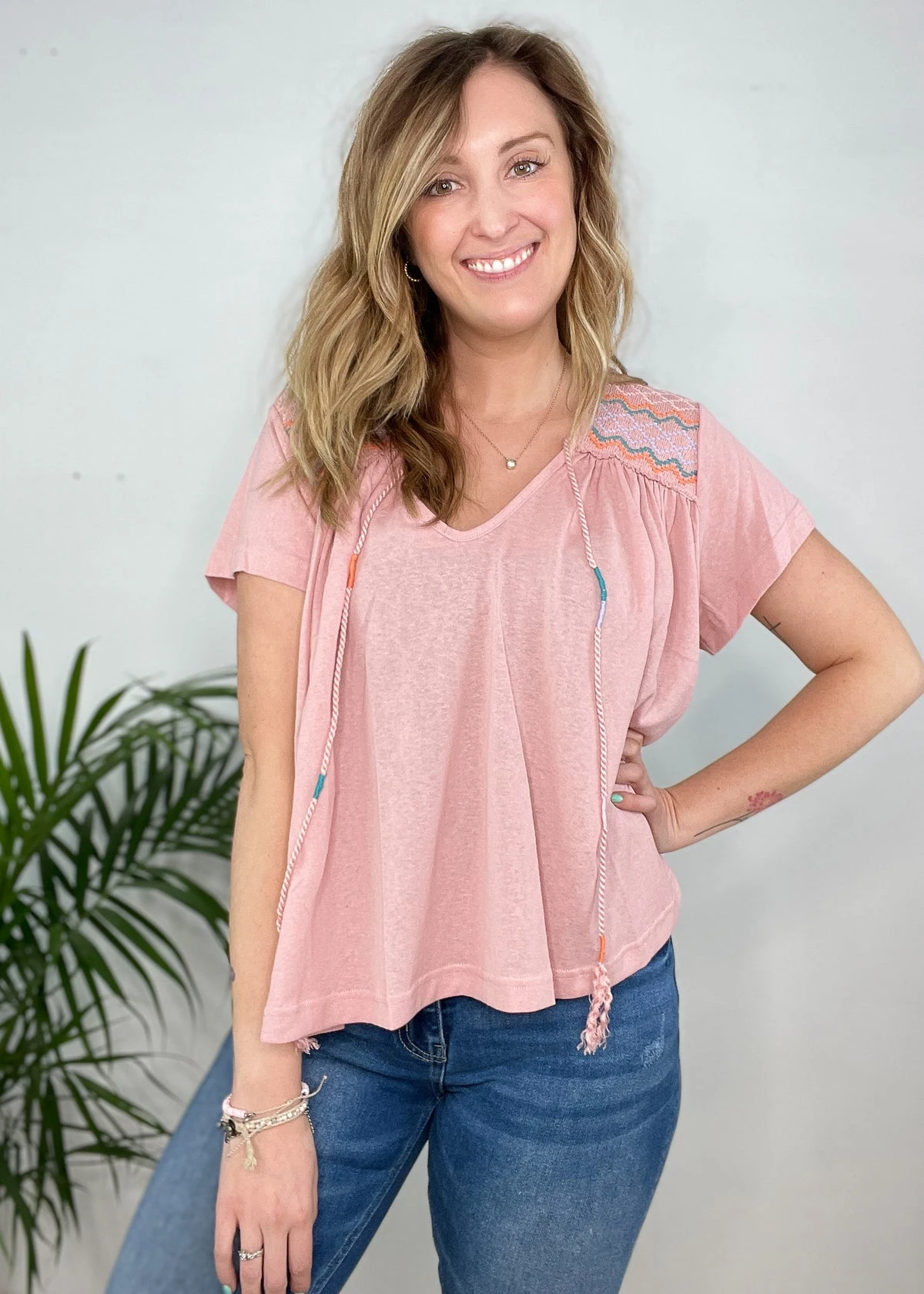 Hanna Embroidered Top