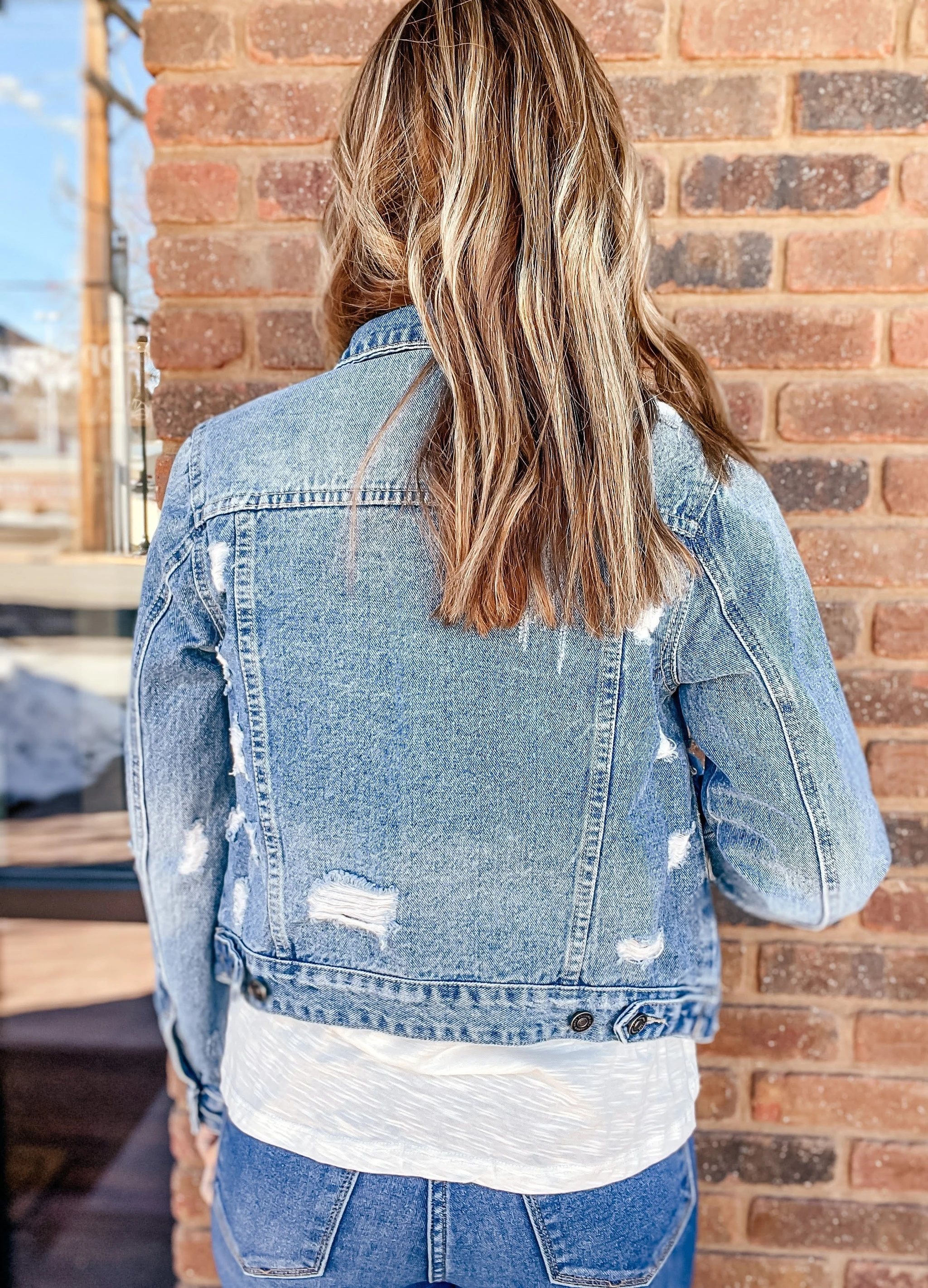 Kancan Distressed Denim Jacket