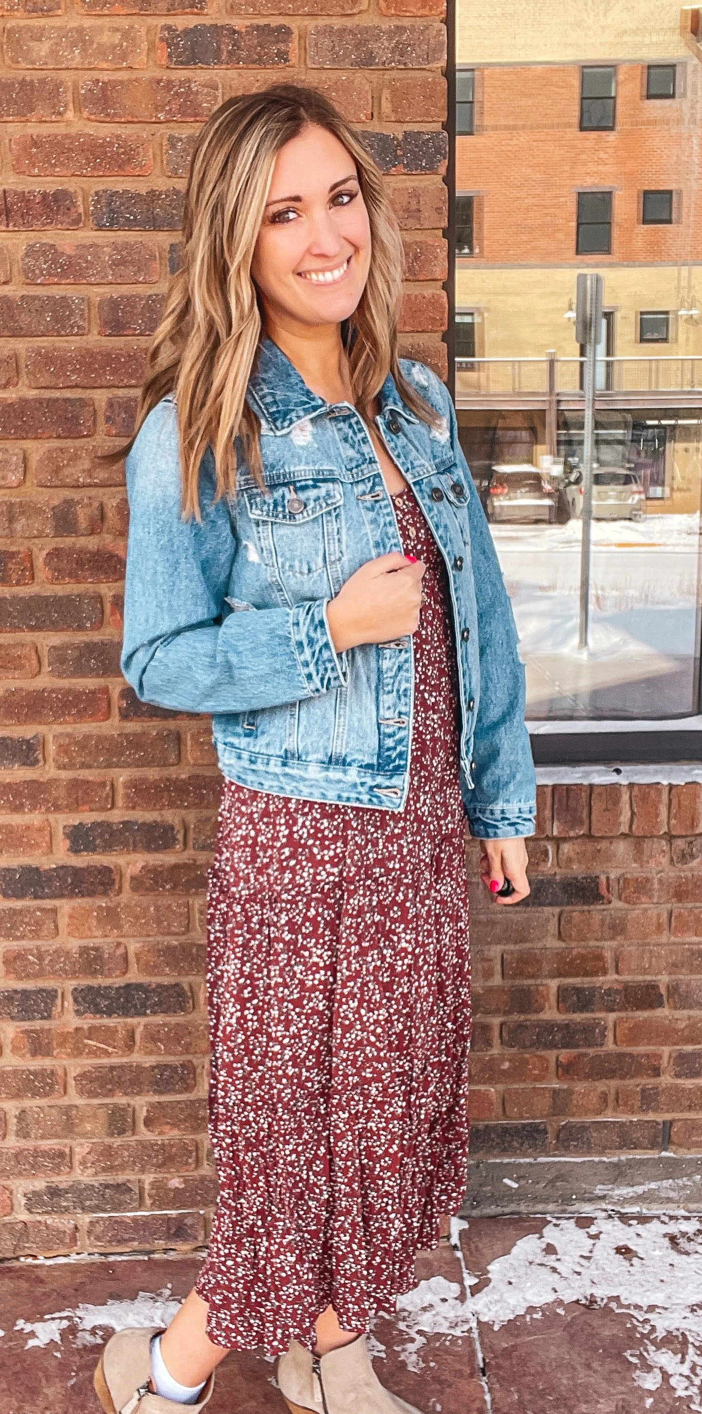 Kancan Distressed Denim Jacket