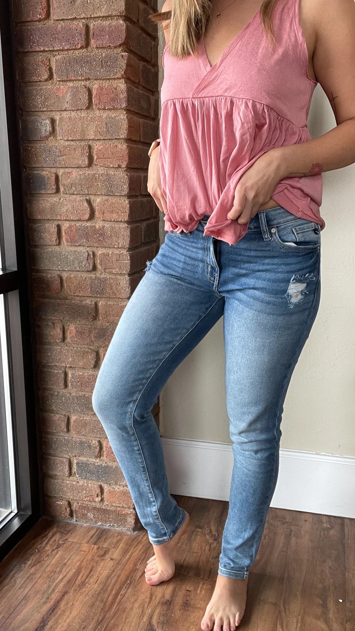 Kelsey Mid Rise Skinny Jeans