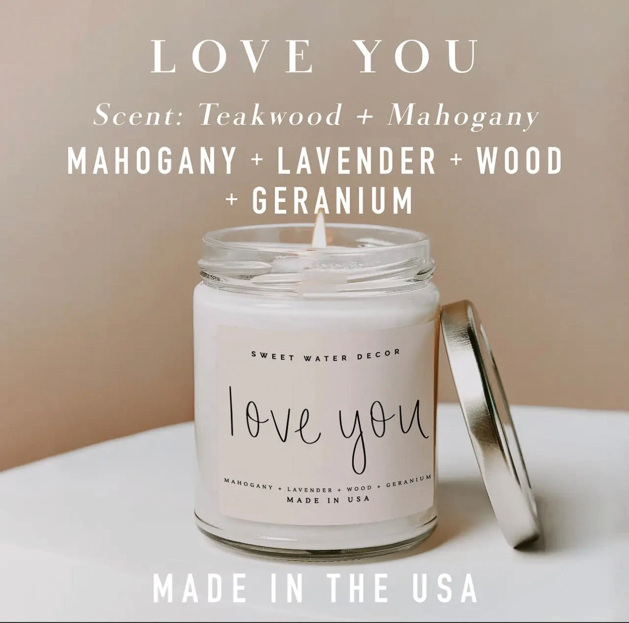 Love You Soy Candle