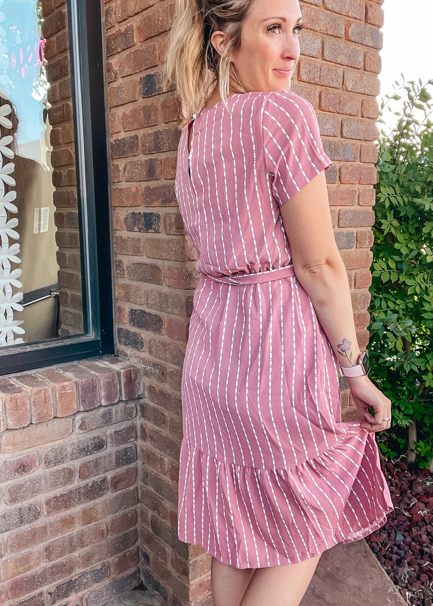 Gemma Pink Midi Dress